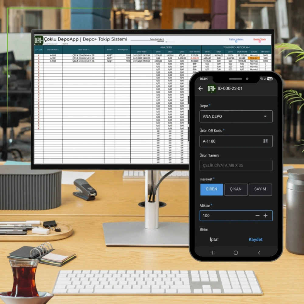 DepoApp+ | Çoklu Depo Stok Yönetimi ve İzlenebilirlik Sistemi