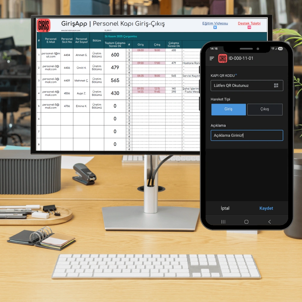 GirişApp | Personel Kapı Giriş-Çıkış Sistemi