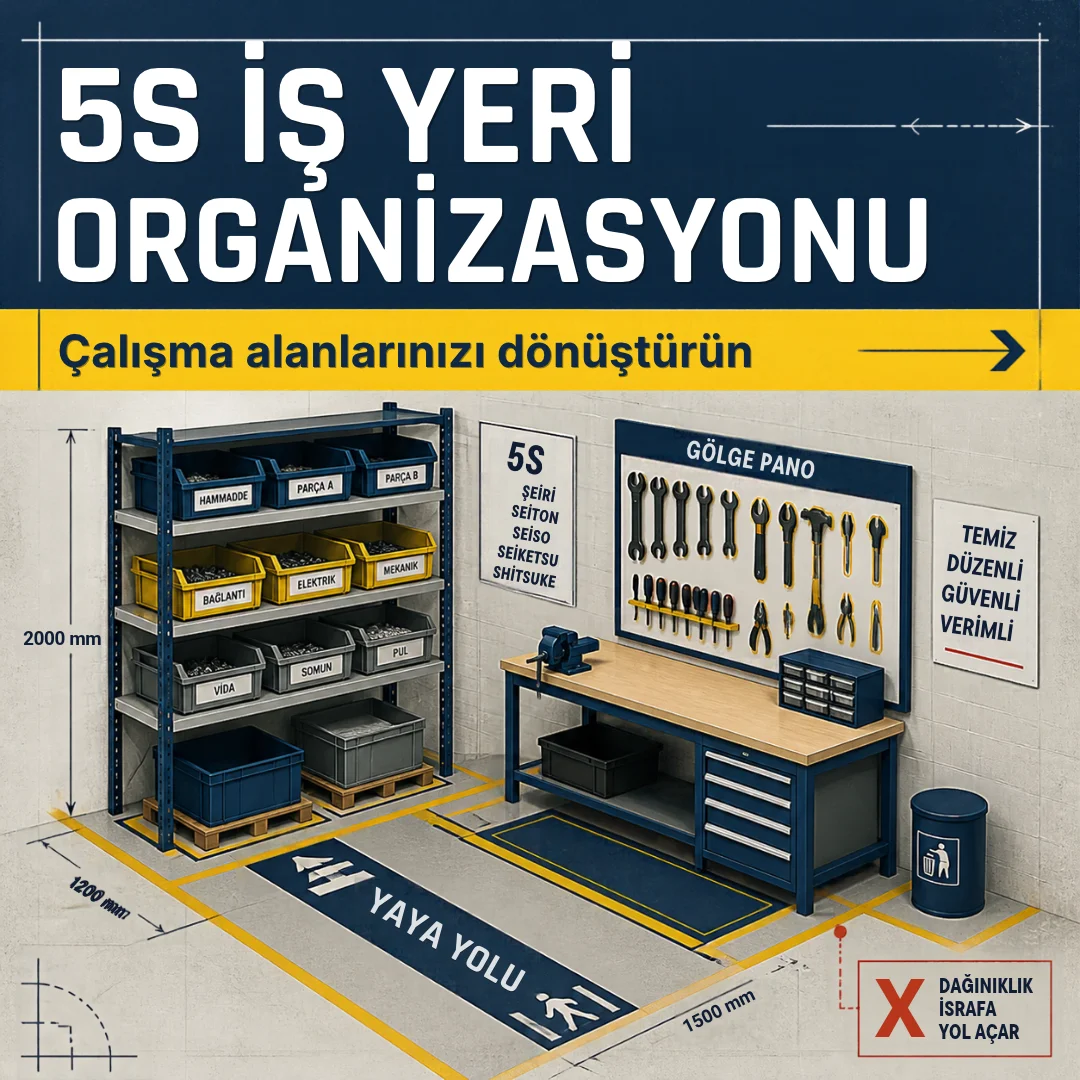 5S İş Yeri Organizasyonu & Görsel Fabrika Eğitimi-Online
